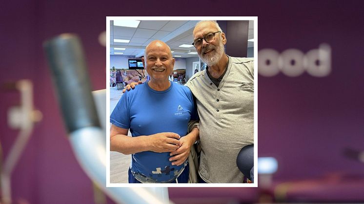 TRENINGSGLEDE: Roger Ryberg (t.v.) og kameraten Ivar Thun er godt fornøyde med å trene på Feelgood og mener det er et viktig bidrag for folkehelsa.