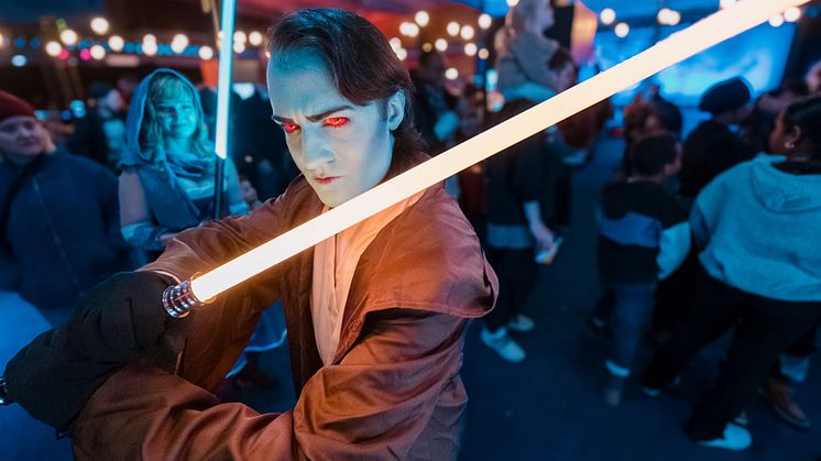 Vinterspelen är ett vinterlovsarrangemang för hela familjen som äger rum den 27 december - 5 januari i Malmö. På bilden en cosplayartist. Foto: Pierre Ekman