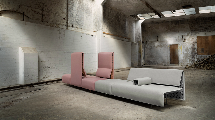 Circulus sofa from Offecct is a never-ending sofa, challenging the concept of sustainable public seating.