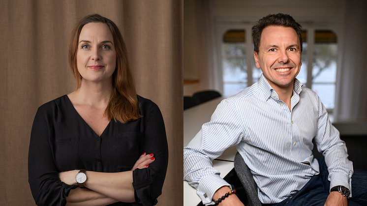 Sara Larsson, verksamhetschef för WIN WIN Gothenburg Sustainability Award, och Jan Artem Henriksson, generalsekreterare för Inner Development Goals