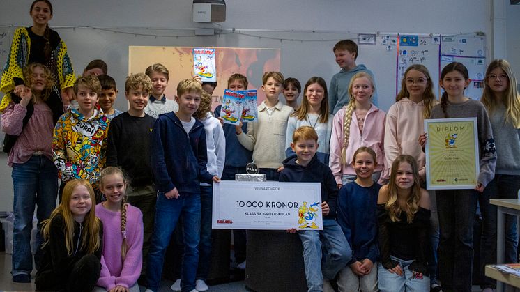Eleverna i klass 5A på Geijerskolan i Malmö. Foto: Max Klintman