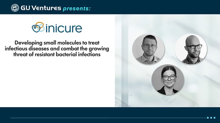 Bilden är ett montage. På fotot överst fr. v: Peter Olofsson-Sahl, CEO, Johan Bylund Professor Microbiology - Research, Sara Malcus Ph.D., Business Development.