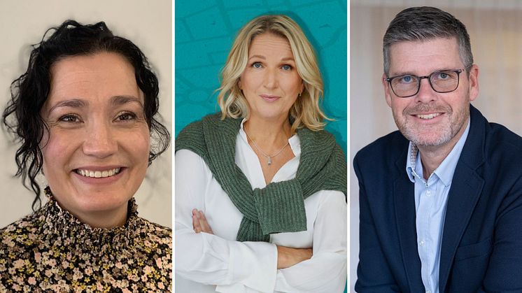 På bilden: Andrea Rodriguez, Studiefrämjandet; Annica Dahl, ABF; Fredrik Hedlund, Sensus
