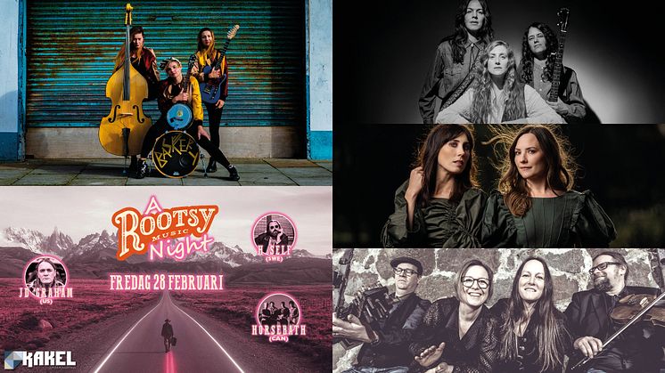 Gävle Konserthus presenterar vårens konserter inom country/americana samt folk- & världsmusik! Baskery, ”A Rootsy Night” med H Self, JD Graham och Horsebath, My Dear Companion, Långbacka/Bådagård och Breda gatan.