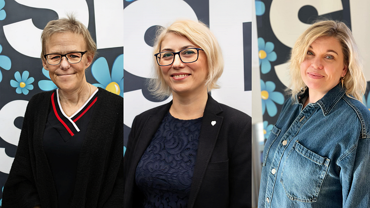 Vice ordförande Annika Tydesten, ordförande Elena Kurenkova och andre vice ordförande Bianca Kronberg