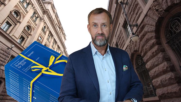 Bild: Montage m. Johan Trouvé, vd Västsvenska Handelskammaren, budget samt riksdagshuset