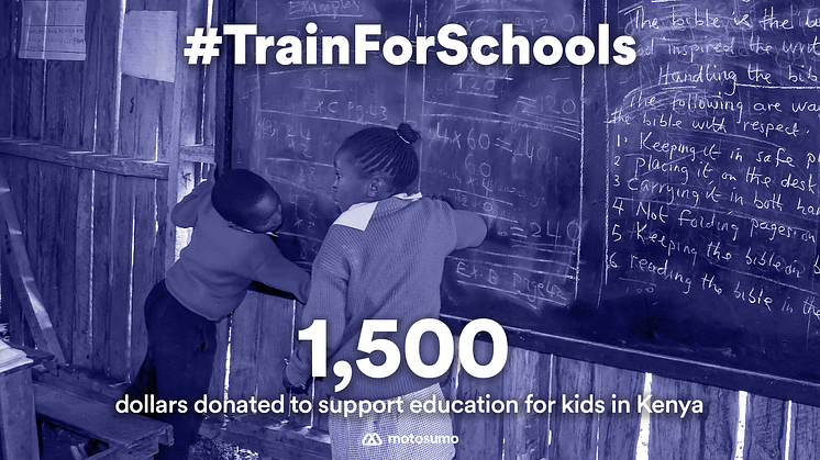 Motosumo’s global #TrainForSchools campaign raises $1,500 to support kids’ education in Kenya