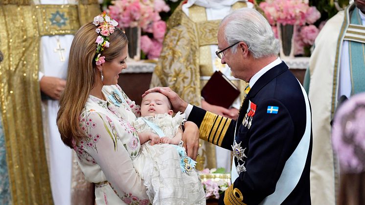 Prinsessan Adriennes dop 8 juni 2018. Foto: Jonas Ekströmer/Kungl. Hovstaterna.