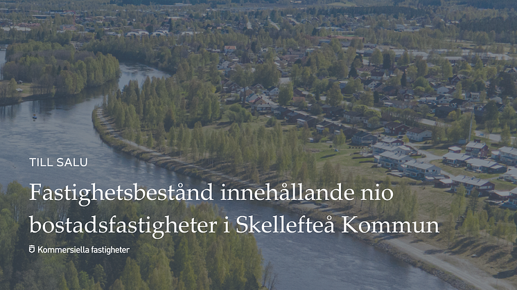 Fastighetsbestånd innehållande nio bostadsfastigheter i Skellefteå Kommun