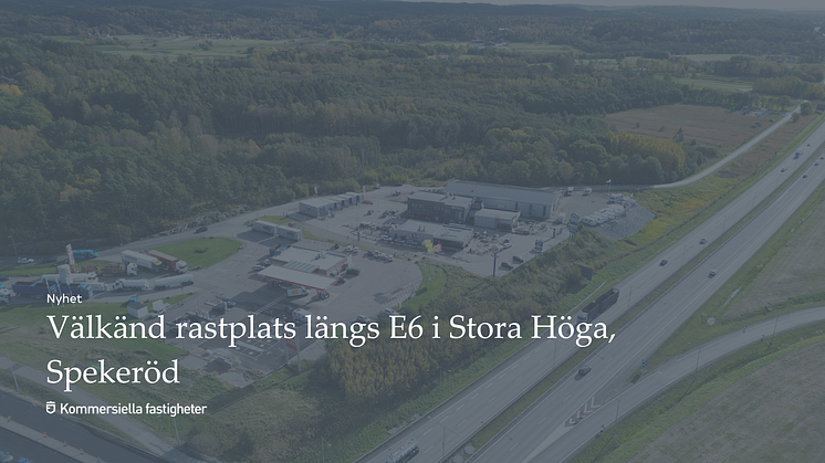 Välkänd rastplats längs E6 i Stora Höga, Spekeröd