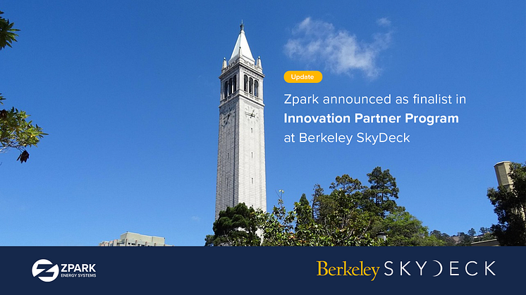Zpark finalist in Innovation Partner Program at Berkeley Skydeck.