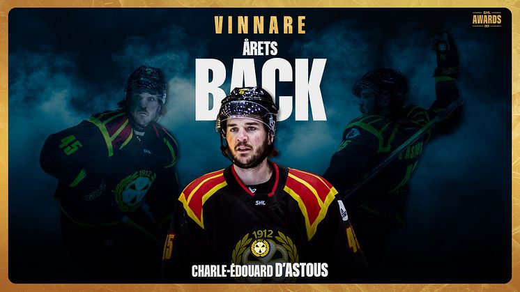 Charle-Édouard D’Astous är Årets back i SHL