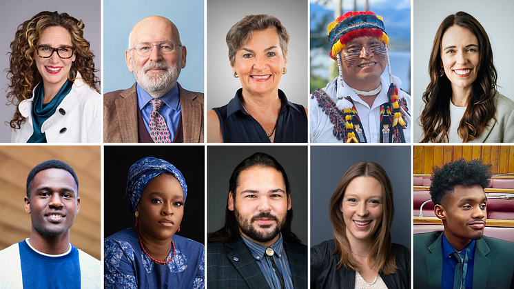 WIN WIN Award: Tzeporah Berman, Frans Timmermans, Christiana Figueres, Uyunkar Domingo Peas Nampichkai & Jacinda Ardern. WIN WIN Youth Award: Ssenyange Apollo, Karimot Odebode, Joshua Shumak, Catherine Freund & Juan Pierre.