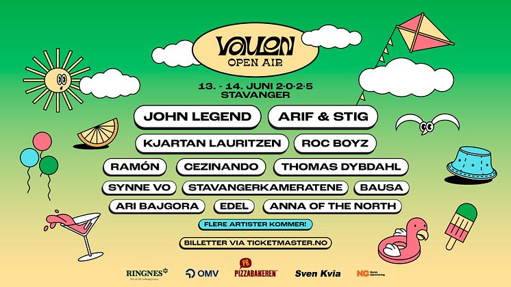SUKSESSFESTIVALEN VAULEN OPEN AIR ER TILBAKE MED ET STORT ARTISTSLIPP!