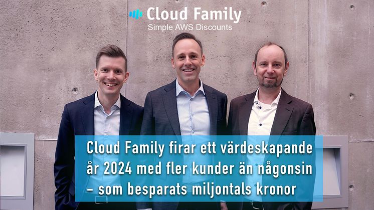 Cloud Family firar ett värdeskapande år 2024 med fler kunder än någonsin  - som besparats miljontals kronor