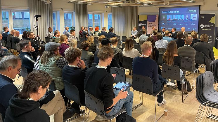 Bild från eventet Arctic Game Dev 2023 i Umeå