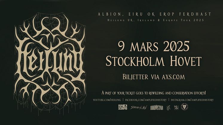 Heilung återvänder till Sverige för sin andra konsert någonsin