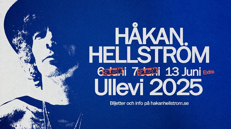 Fortsatt högt tryck — ytterligare en extrakonsert med Håkan Hellström på Ullevi 2025 släpps