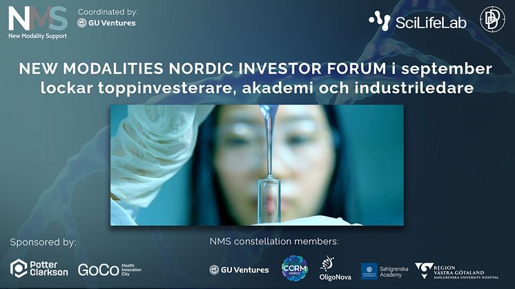 New Modalities Nordic Investor Forum i september lockar toppinvesterare, akademi och industriledare – "Intresset är stort – och med all rätt"