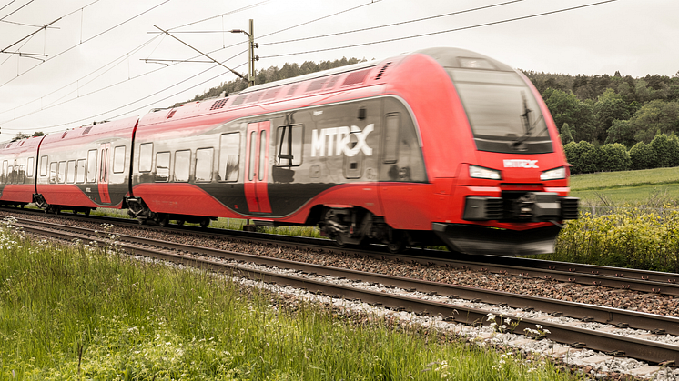 MTRX-tåg på väg mot Västkusten. Foto: Johan Dirfors