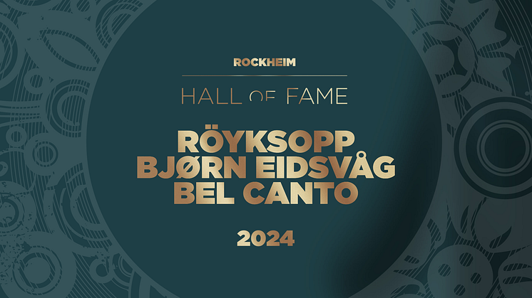 Röyksopp, Bjørn Eidsvåg og Bel Canto innlemmes i Rockheim Hall of Fame fredag 15. november.