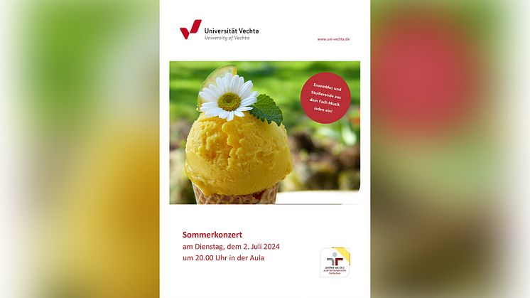 Sommerkonzert | Ensembles und Studierende aus dem Fach Musik der Universität Vechta laden ein