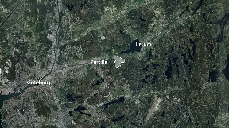 Jeriko är beläget i Partilles östra och Lerums västra delar.