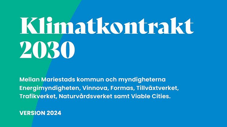 Nytt klimatkontrakt för Mariestads kommun