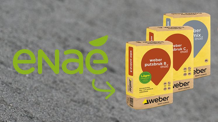 Enaé-sortimentet känns igen genom sin egna logotyp på förpackningen.