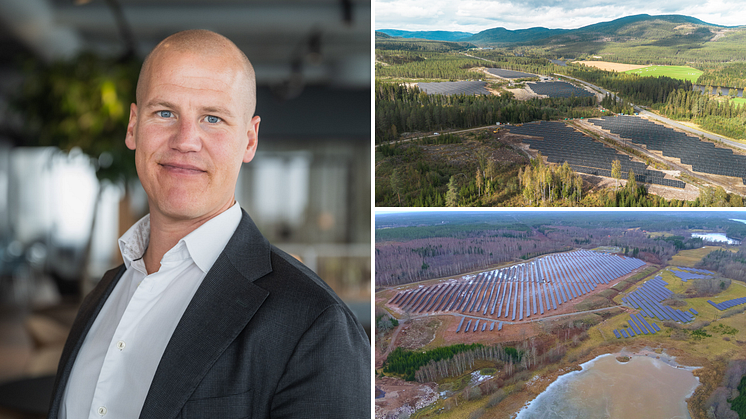 Magnus Johansen, VD. Furuseth solpark (ök) och Mörghult solpark (nk).