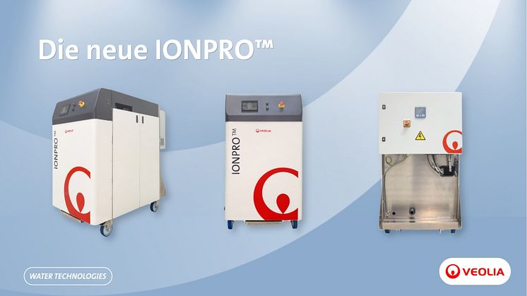 Einfache Einhaltung der Wasservorschriften des Arzneibuchs mit der neuen IONPRO™ von Veolia Water Technologies.
