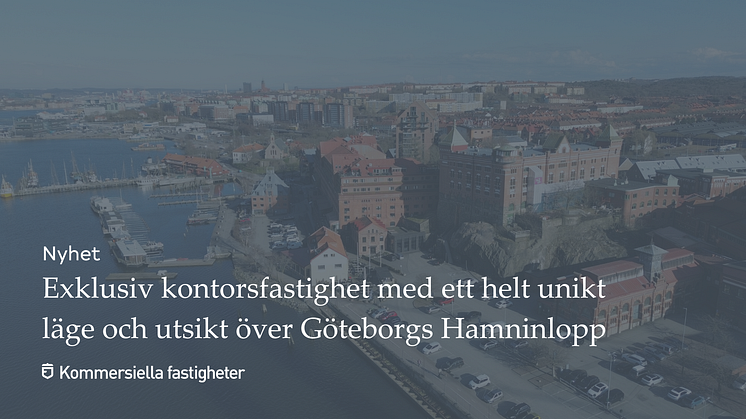 Exklusiv kontorsfastighet med ett helt unikt läge och utsikt över Göteborgs Hamninlopp