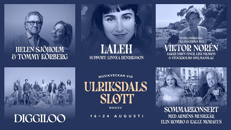Musikveckan vid Ulriksdals Slott bjuder in till sommarkonsert med Arméns Musikkår, Elin Rombo och Kalle Moreaus - 22 augusti