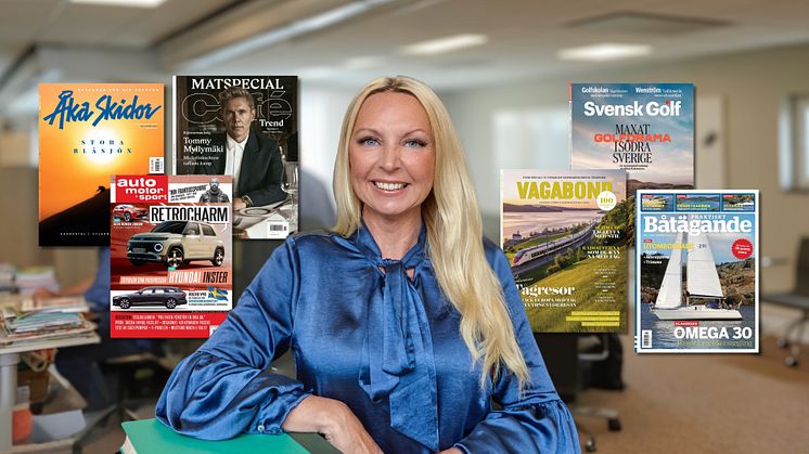 Annika Lindecrantz och några av de titlar som hon framöver kommer att ansvara för på Story House Egmont.