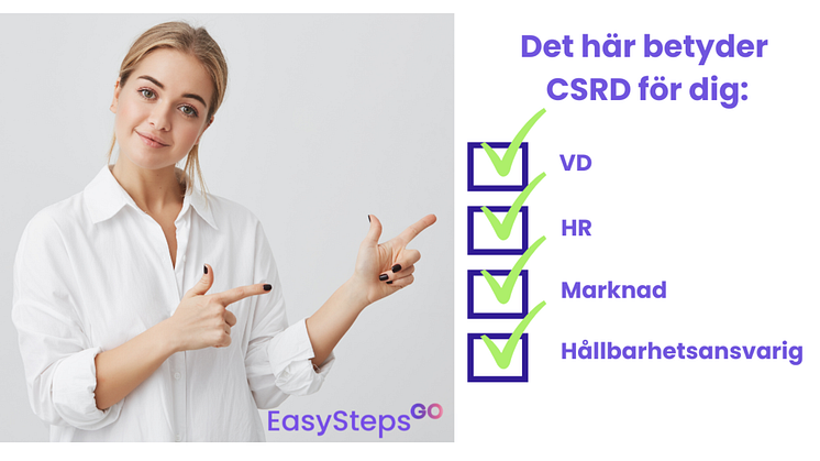 Checklista vad CSRD betyder för rollerna på företaget.