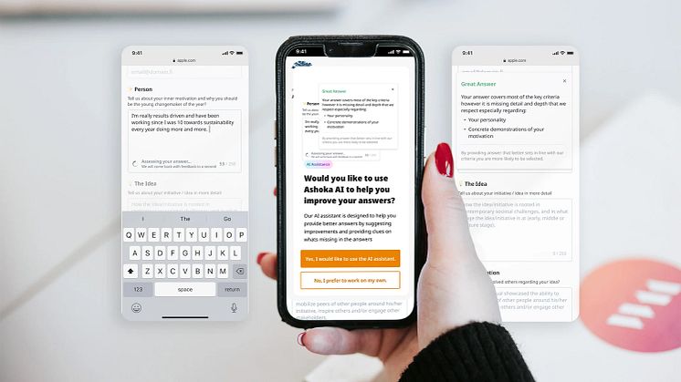 Ashokas digitale coach til ansøgningsprocessen