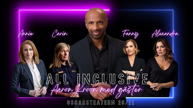 Från vänster, Annie Lööf, Carin Götblad, Aaron Kroon, Fanny Widman och Alexandra Pascalidou.