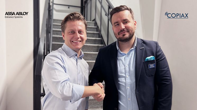 Niklas Wilson Assa Abloy och Kushtrim Bytyci Copiax