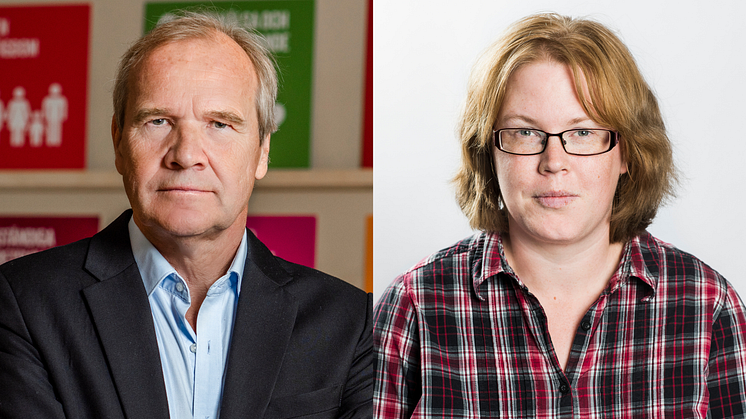 Anders Lago, förbundsordförande Riksförbundet FUB, och Elin Vesterlund, ordförande Inre Ringen Sverige.