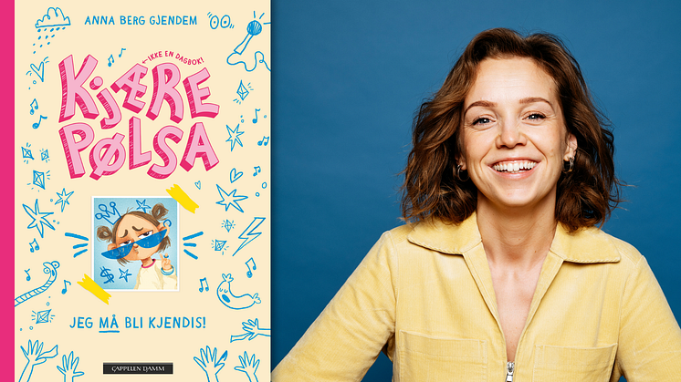 "Kjære Pølsa: Jeg må bli kjendis" er første bok i en ny illustrert dagbokserie av debutant Anna Berg Gjendem. Foto: Signe Fuglesteg Luksengard