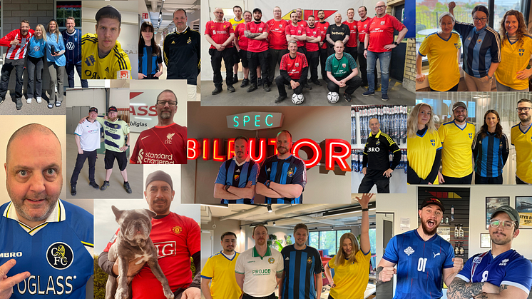 Foto: Carglass® medarbetare på fotbollströjefredag!