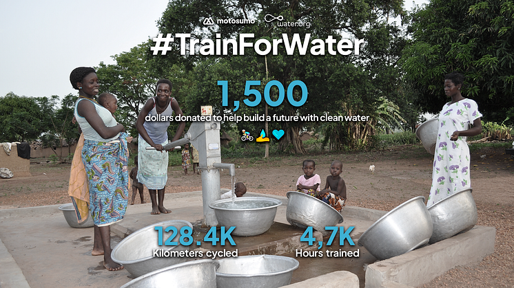 Motosumo’s global #TrainForWater campaign  raises $1,500 to support safe water access worldwide