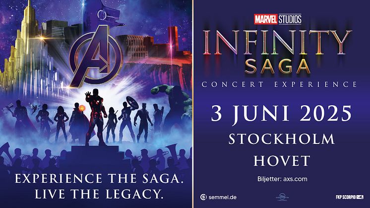 Marvel Studios Infinity Saga blir konsert och kommer till Stockholm 2025