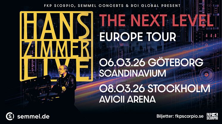 Hans Zimmer Live – The Next Level kommer till Stockholm och Göteborg 2026