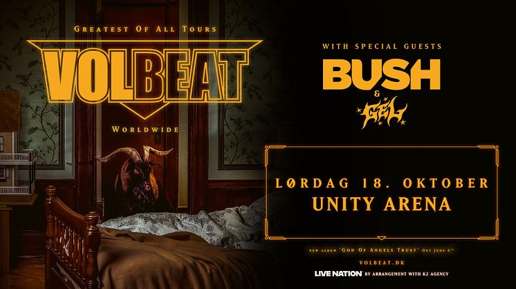 VOLBEAT TIL UNITY ARENA!