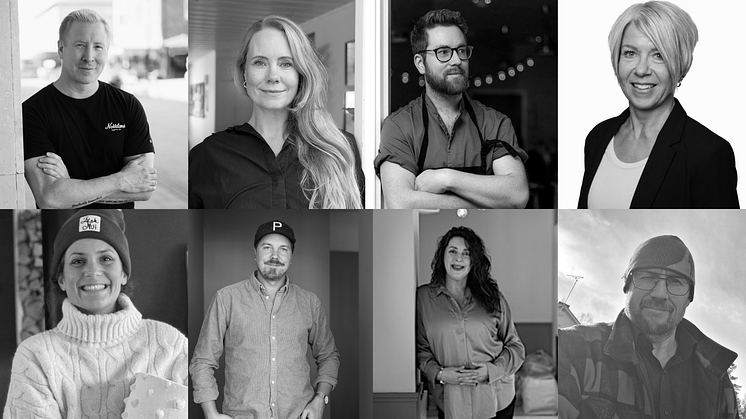 Vårens Level Up från vänster uppe: Jimmy Marklund, Lina Andersson, David Palmbo och Åsa Kärr. Nere från vänster: Lisa Hellmér, John Wiksten, Mari Ramnek och Fredrik Broman