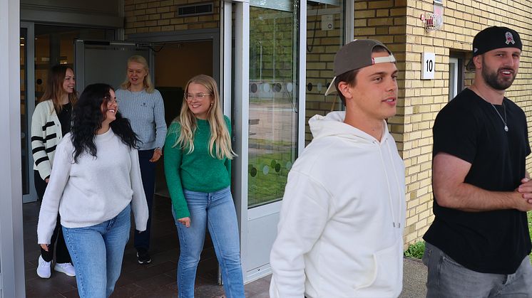 Här på Campus Ängelholm vistas studenterna om dagarna i nyrenoverade lokaler.