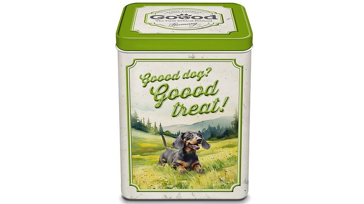 Retro Dosen zur Hundefutteraufbewahrung für Naturfreunde 