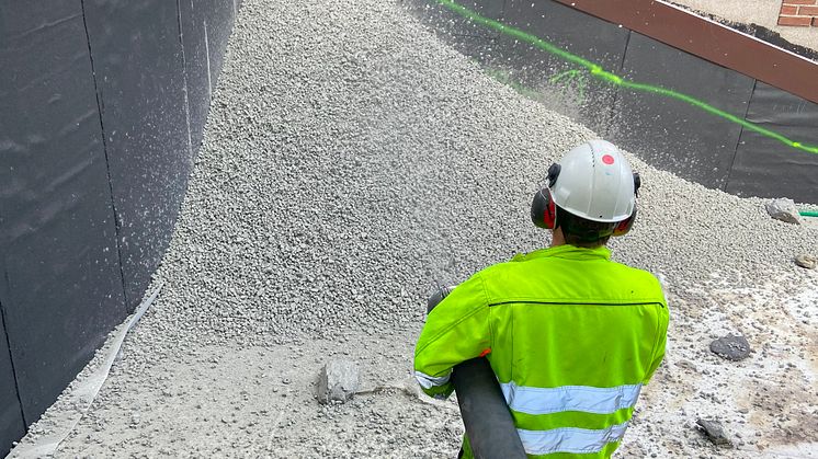 Blåseløsning med Glasopor skumglass