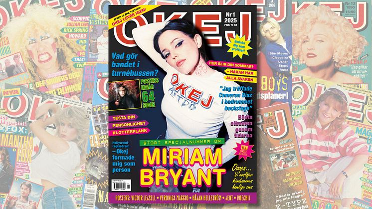 Omslaget till OKEJ 2025 med Miriam Bryant.